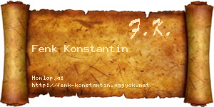 Fenk Konstantin névjegykártya